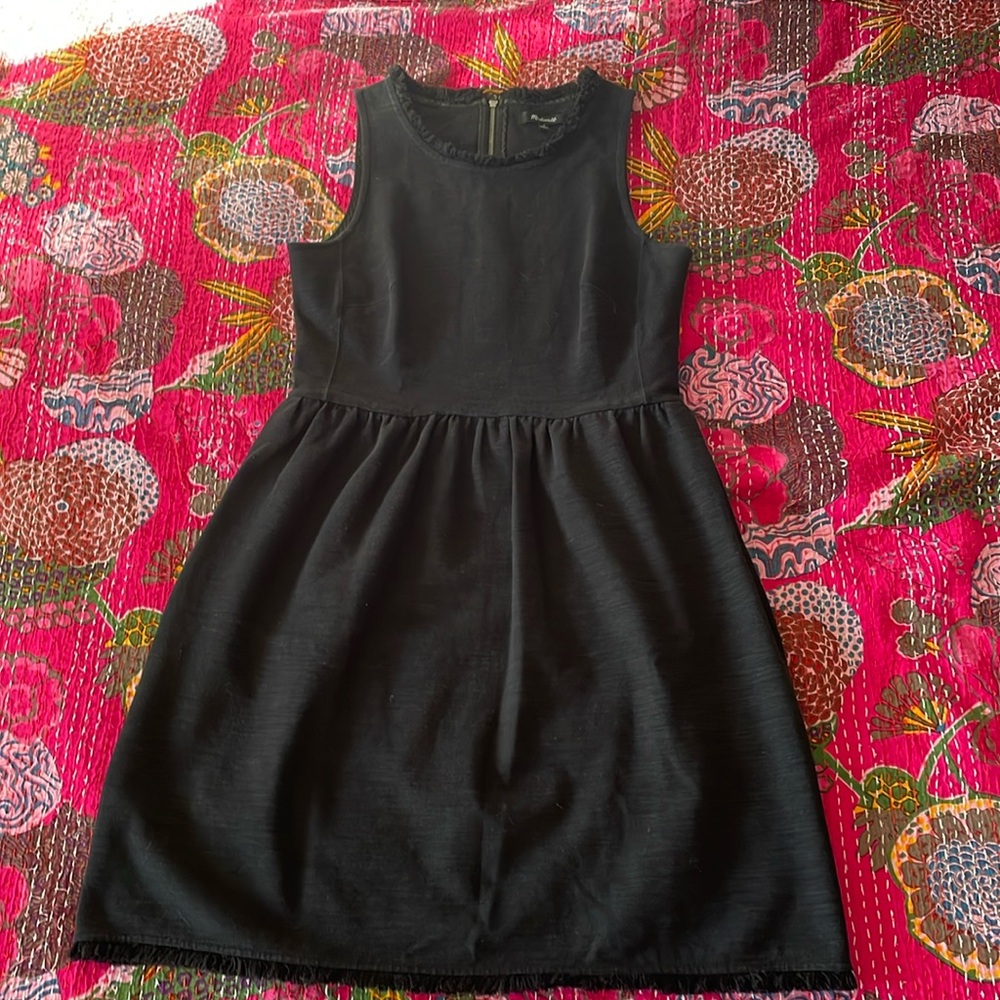 EUC Black Madewell Fringed Afternoon Dress S
